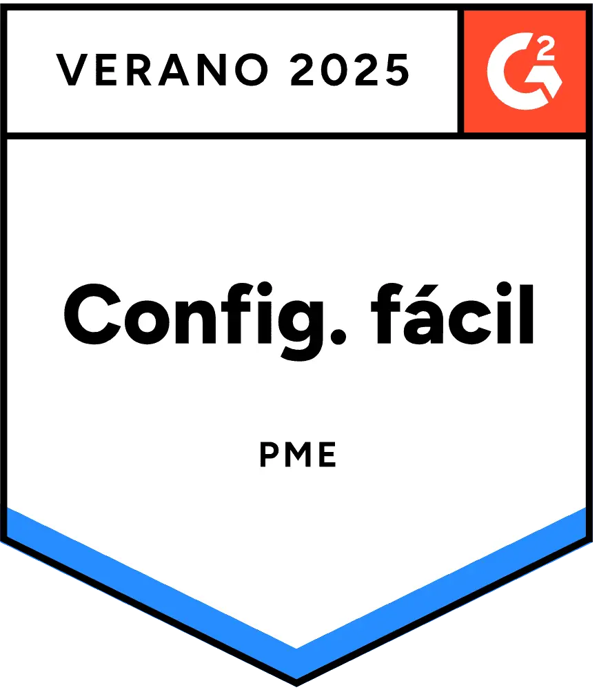 ZeroBounce ha sido reconocido por la Configuración Más Fácil para Pequeñas Empresas según G2 para el Verano de 2025 como verificador de correos electrónicos.