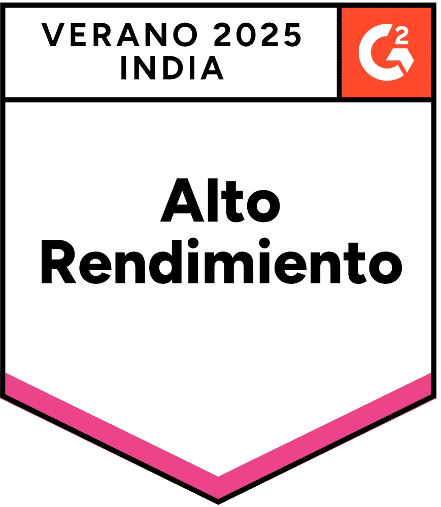 ZeroBounce es un Alto Desempeño en India en la categoría de Verificación de Correos Electrónicos con G2 para el Verano de 2025.