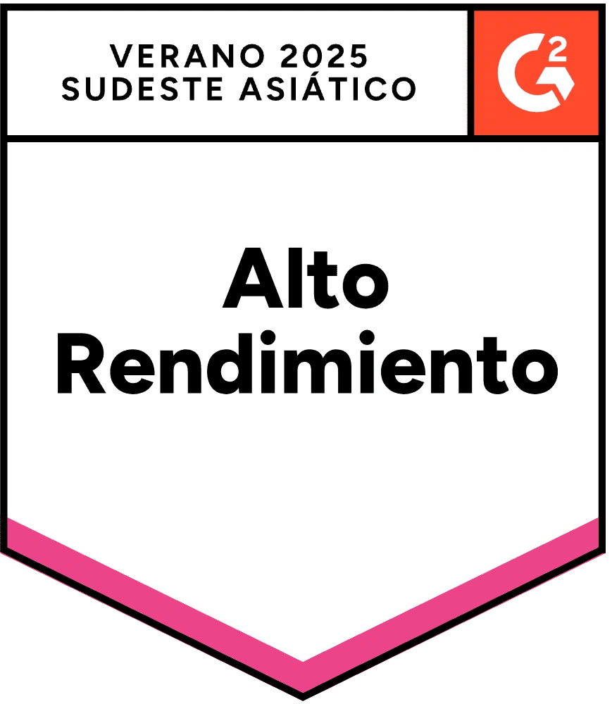 ZeroBounce es un Alto Desempeño en el Sudeste Asiático en la categoría de Verificación de Correos Electrónicos con G2 para el Verano de 2025.