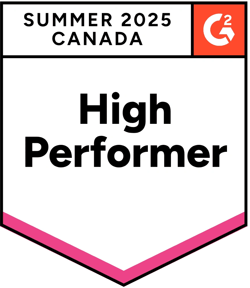 ZeroBounce is a High Performer in Canada in the Email Verification category with G2 for the Summer of 2025.