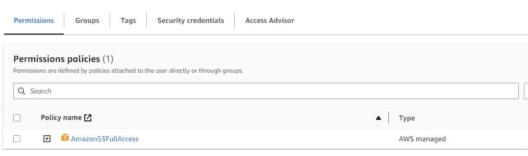 3. Vaya a Security Credentials (Credenciales de seguridad)