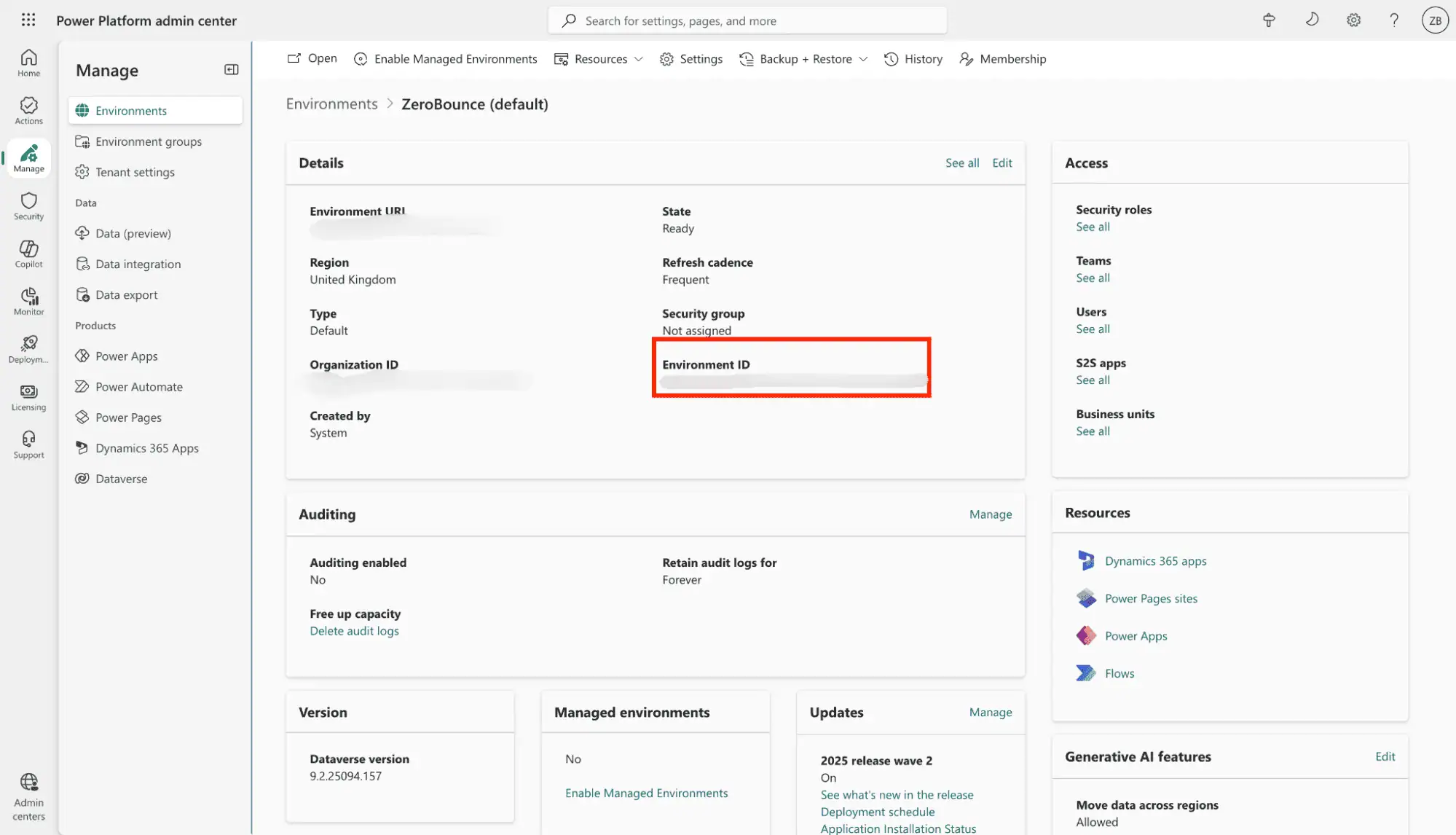 Centro de administración de Microsoft.