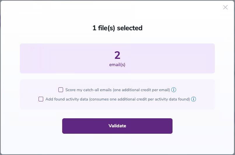 Ventana Emergente de Validación