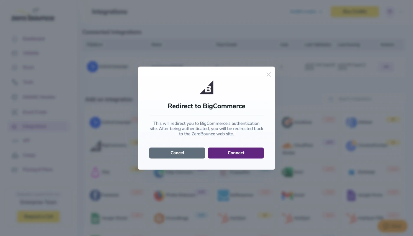 Ventana emergente modal de la Clave de API