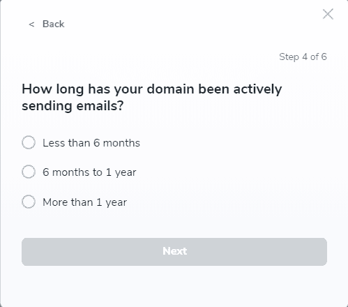 Información de actividad del dominio