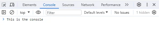Captura de pantalla de las herramientas de desarrollador en Google Chrome con la consola resaltada