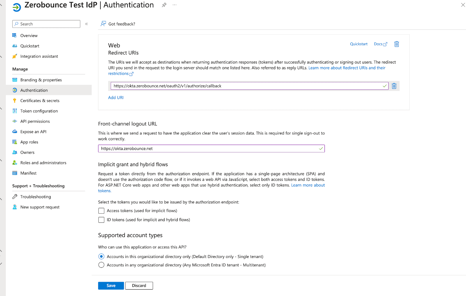 Agregue lo siguiente: https://okta.zerobounce.net