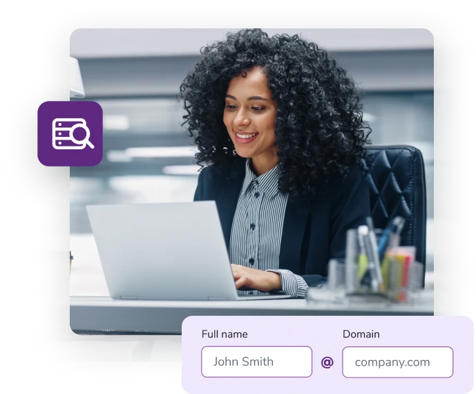 Active businesswoman easily installs the Email Finder API for automated email searches