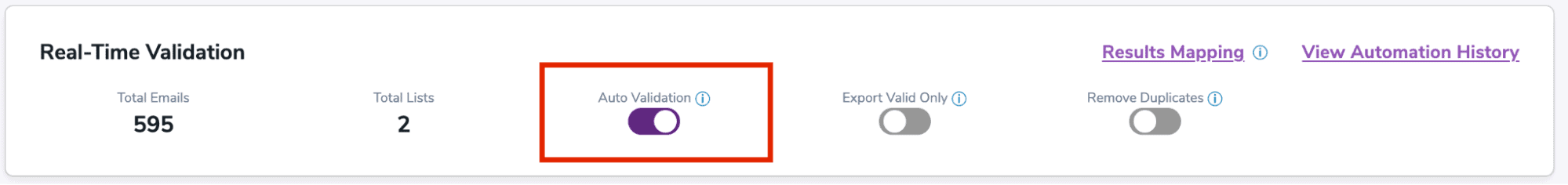 Función de Validación Automática de ZeroBounce