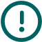 A circled exclamation point
