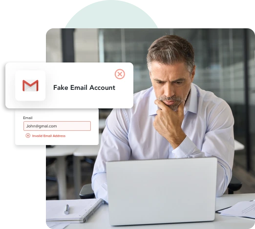A Businessman uses the free email verifier to check if an email address is valid but finds a fake email account