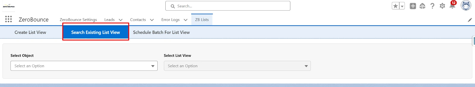 Tab click transforms the screen as follows