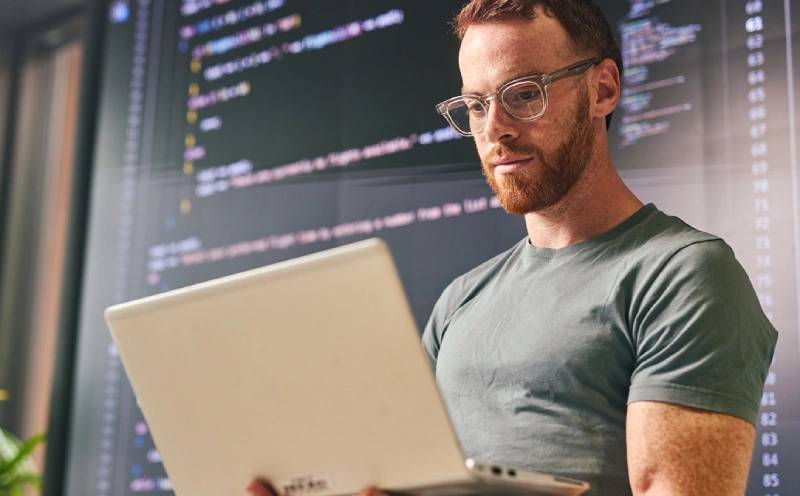 ZeroBounce developer working on security infrastructure