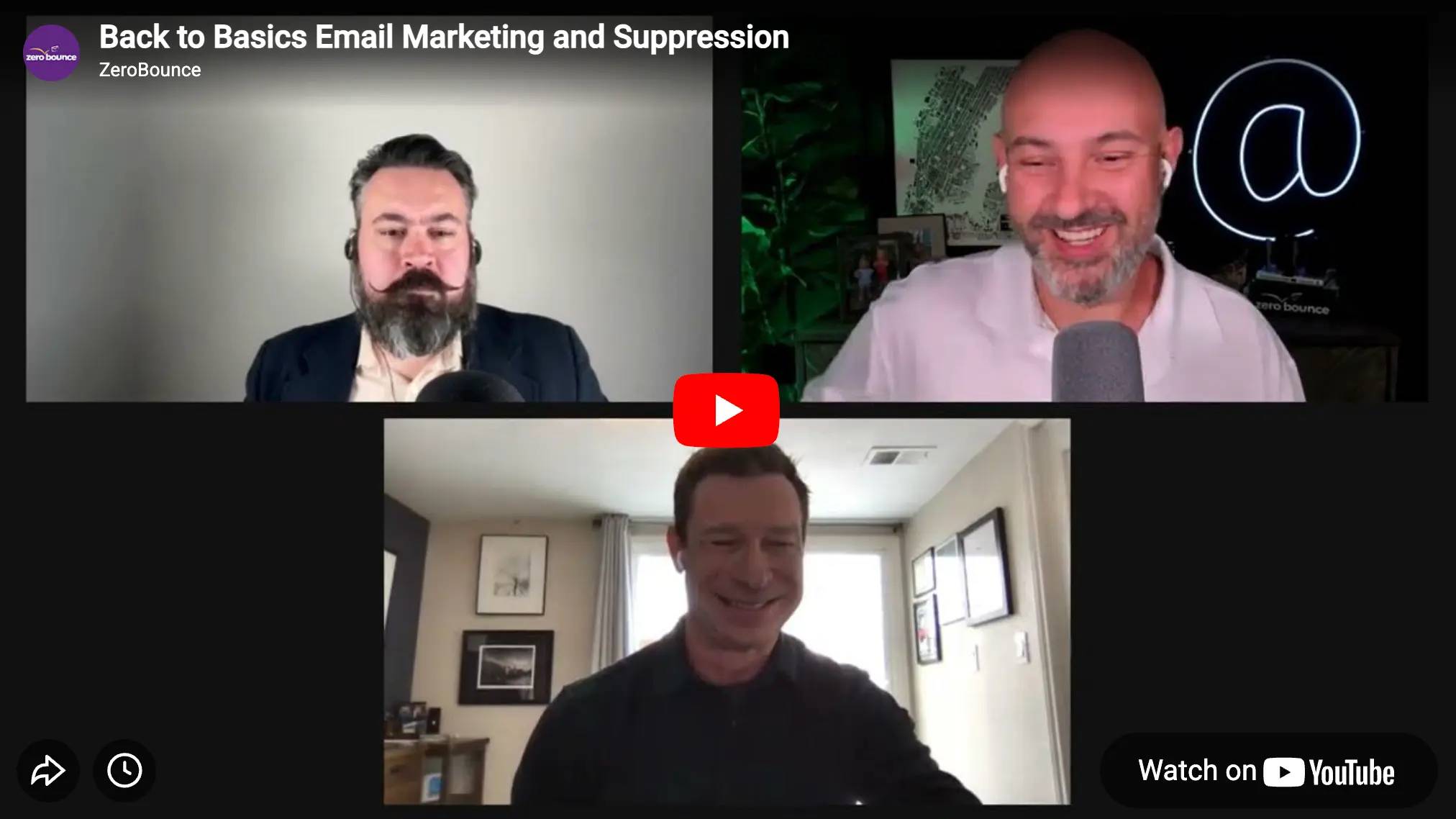A video player with a play button and a progress bar.