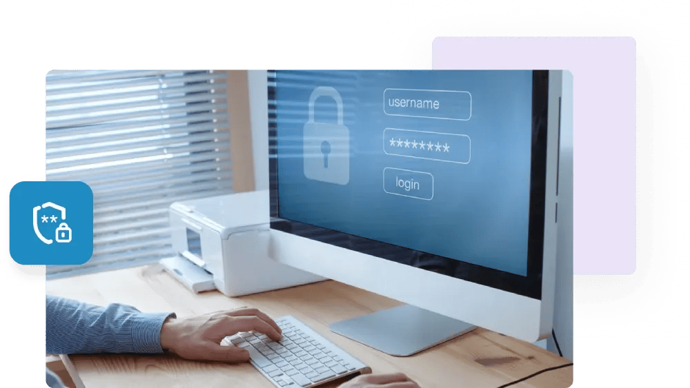 Mac with a secure sign in screen featuring Okta