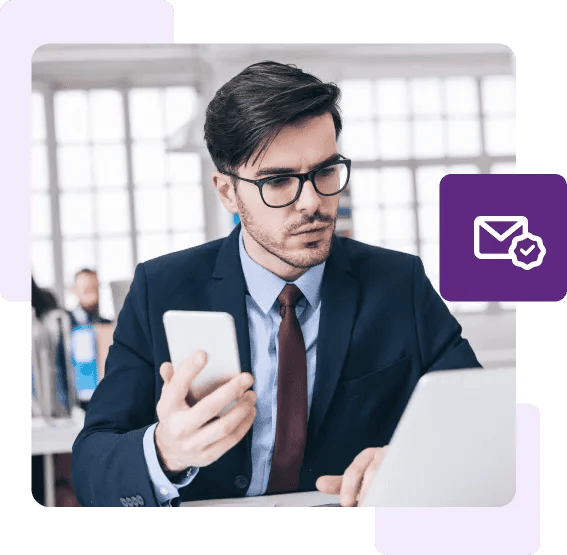 A flow chart showing how a DKIM record helps with email authentication and domain protection.