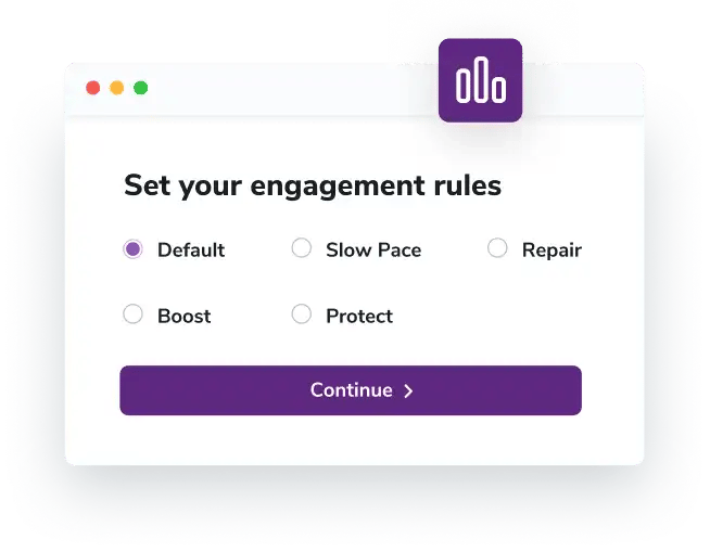 Set your engagement rules for HubSpot email warmup