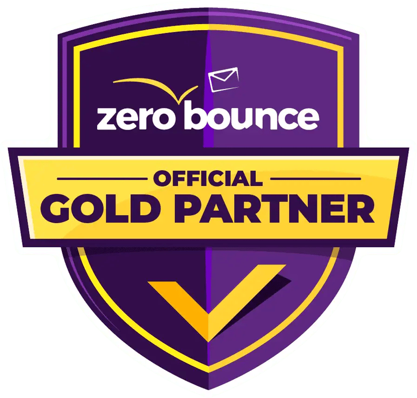 ZeroBounce Official Gold Partner Badge