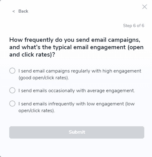 Información de campañas de correo