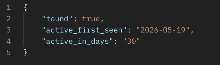 An example of a positive match is:
