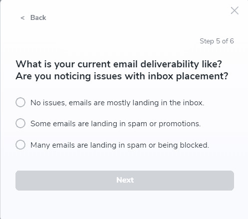 Deliverability information