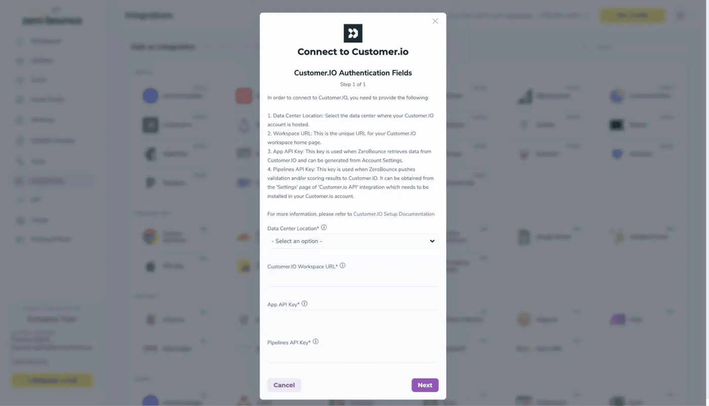 Redirect pop-up modal