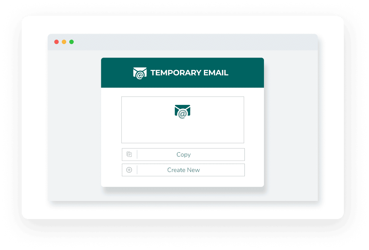 A user creates the temporary email ‘John123@company.com’ to quickly copy into signup forms