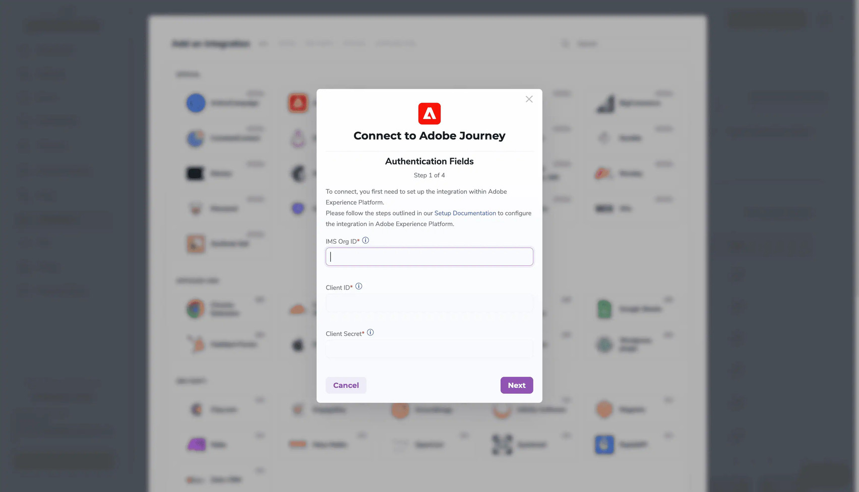 Redirect pop-up modal