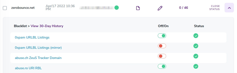 A ,[object Object], with its stats expanded showing the detailed report