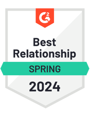ZeroBounce earned a G2 badge for Best Relationship in the Email Verification category.