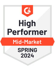ZeroBounce has become a Mid-Market High Performer for G2 for the Spring of 2024 as the email verifier.
