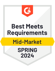ZeroBounce earned a G2 badge for Best Meets Requirement product in the Email Verification category.