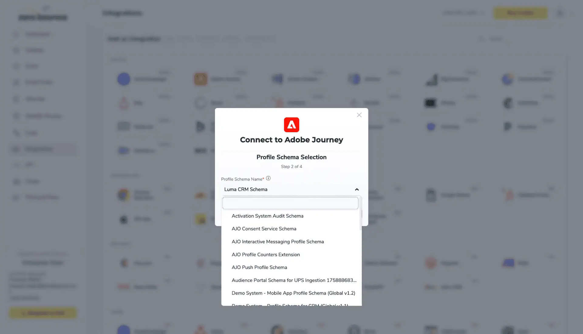 Choose the profile schema you prefer.