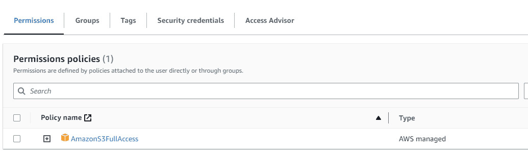 3. Go to Security Credentials
