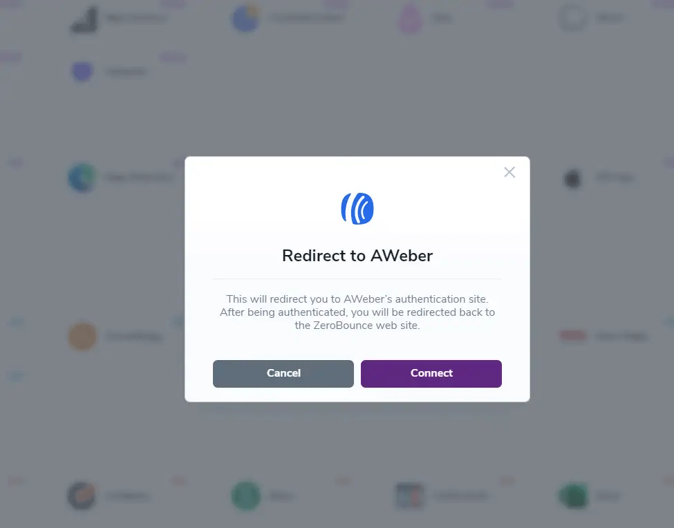 Redirect pop-up modal