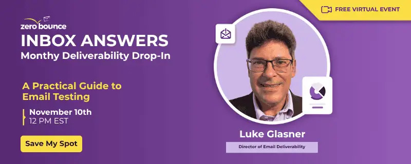 Inbox Answers Episode 10: A Practical Guide to Email Testing with Luke Glasner on November 10th, 2026