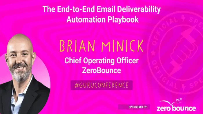Free live event – ZeroBounce is sponsoring & speaking at GURU 2025 with the session “The End-to-End ,[object Object], Automation Playbook,” hosted by Brian Minick on November 6, 2025, at 12 PM EST.