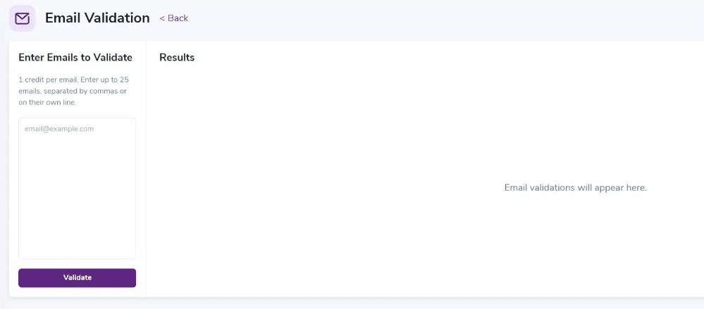 User enters ‘michaelscott@dundermifflin.net’ and support@zerobounce.net’ into the ZeroBounce batch email validator and gets ‘invalid’ and ‘do not mail’ results respectively.”