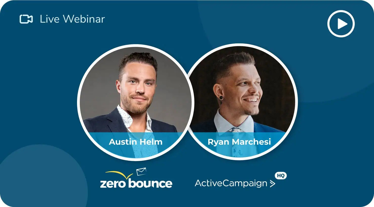Stop Guessing, Start Getting Better Email Results. March 19, 2026 at 11:00 AM EST with ZeroBounce & ActiveCampaign, hosted by Austin Helm & Ryan Marchesi