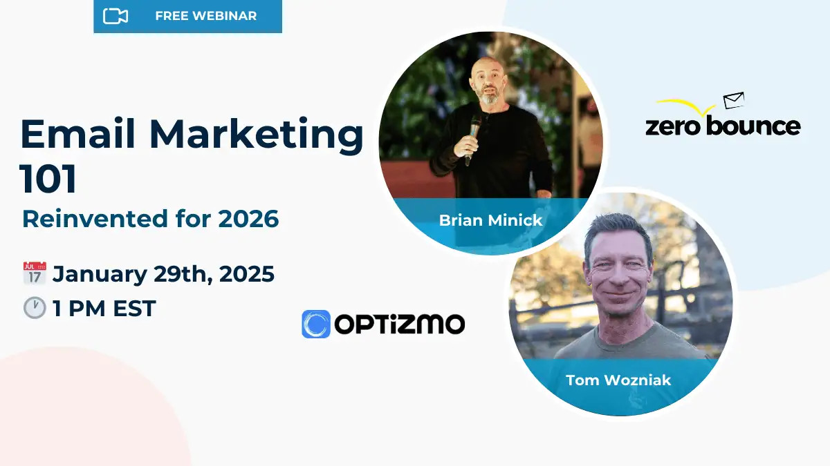 Inbox Answers: Monthly Deliverability Drop-In Series Part 4 - Email Metrics That Matter: Spot Red Flags Before You Get Blocked on January 22nd at 1 PM EST, hosted by Luke Glasner (Director of Email Deliverability, ZeroBounce).