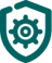Shield with a gear inside