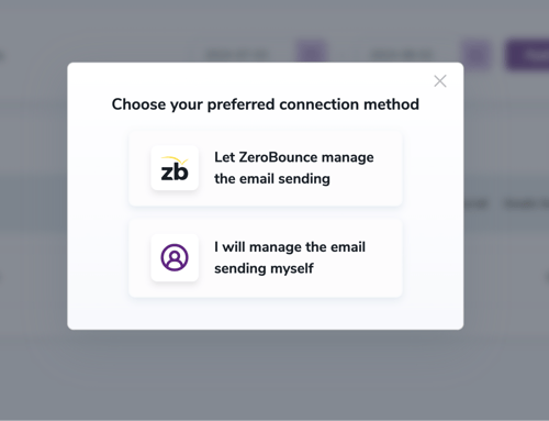 Eligiendo “Let ZeroBounce manage the email sending”.