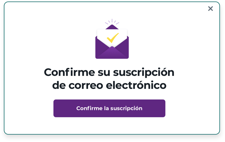 Ejemplo de correo electrónico de doble suscripción a utilizar para las mejores prácticas de marketing por correo electrónico