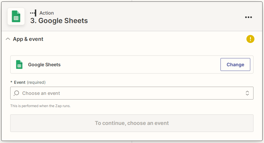 Zapier Google Sheets new screenshot