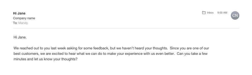 request survey by email example