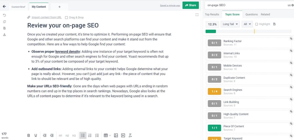 seo keyword research review example