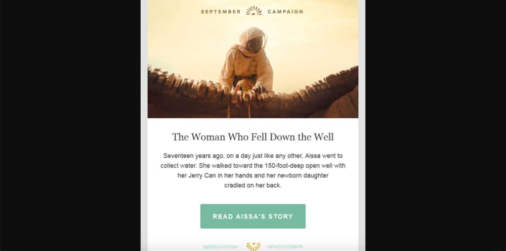 An example of a person's personal story in a newsletter.