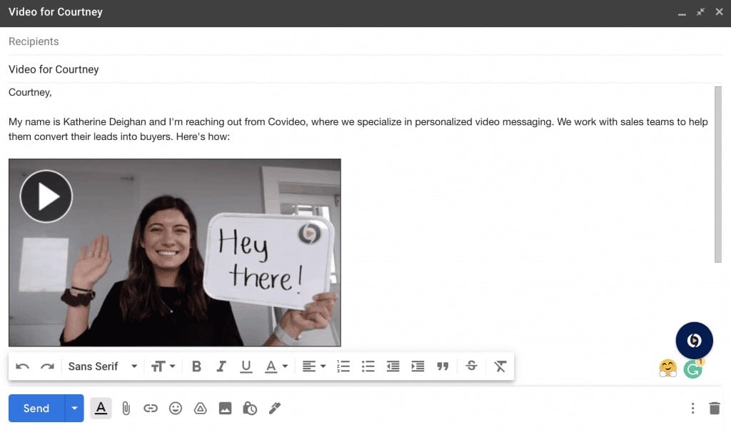 email tips example of a video email being sent as an ad.