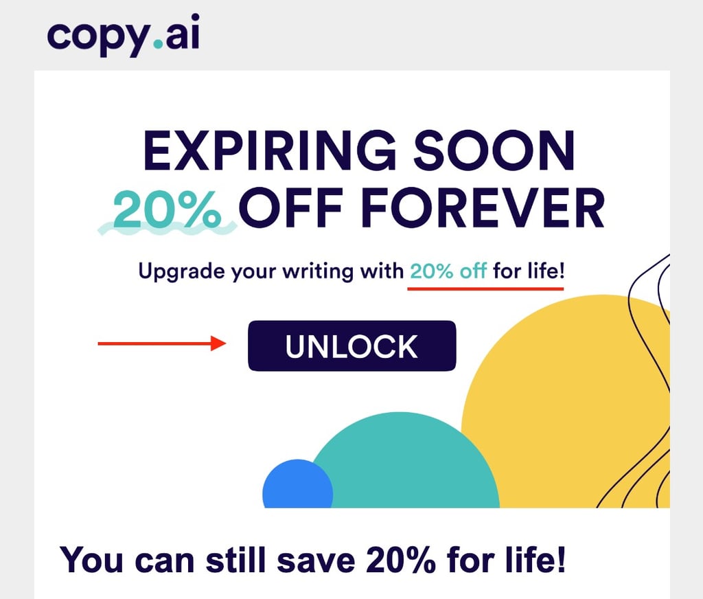 Email example from Copy.ai showing a strategy to nurture email leads after the holidays