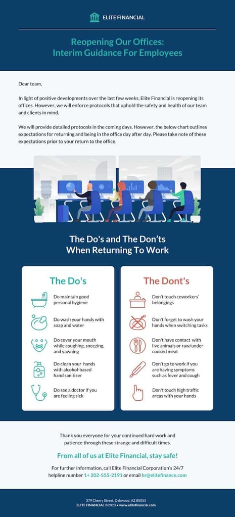 Example of Elite Financial email for one of their email campaigns.